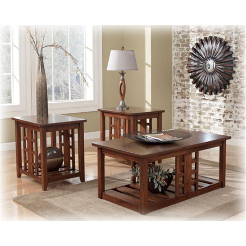 T307-13 Ashley Furniture Fergus Living Room Furniture Occasional Table Set