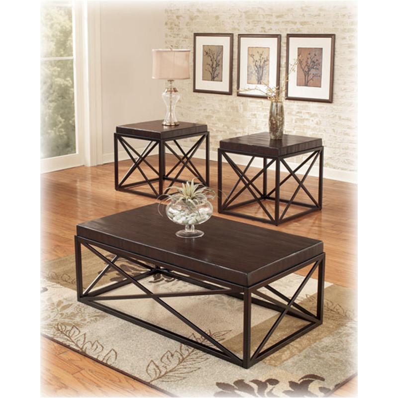 T469-13 Ashley Furniture Bristle Living Room Furniture Occasional Table Set