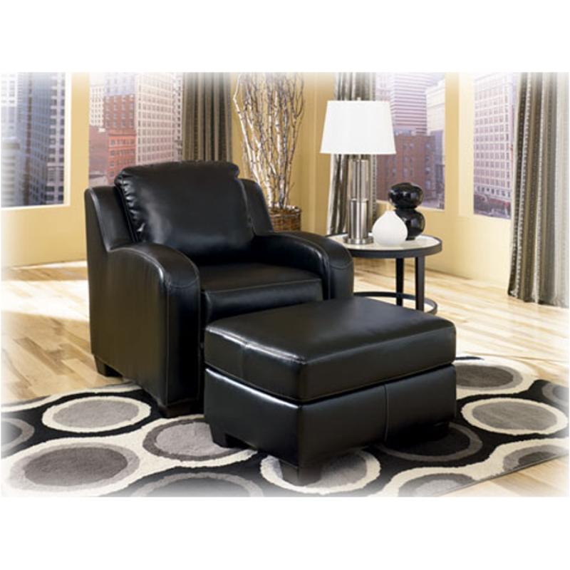 1310214 Ashley Furniture Devin Durablend - Black Living Room Furniture Ottoman