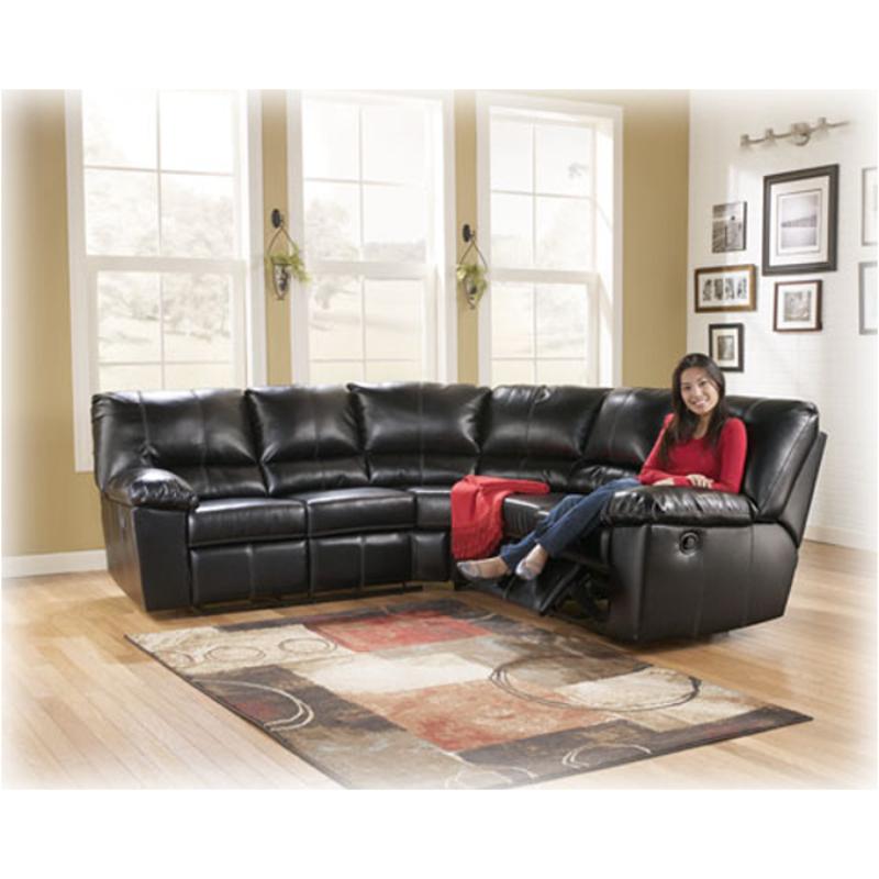 2420048 Ashley Furniture Moreno Durablend - Black Living Room Furniture Sectional