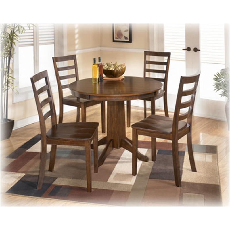 D330-25 Ashley Furniture Round Pedestal Dining Table (dark Brown)