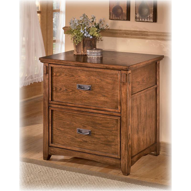 H319-42 Ashley Furniture Cross Island - Medium Brown Home Office Furniture File Cabinet