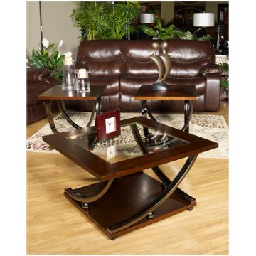 T628-8 Ashley Furniture Rollins - Dark Brown Living Room Furniture Cocktail Table