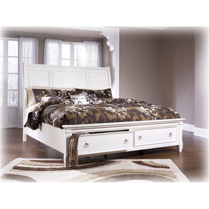 B672-77 Ashley Furniture Queen Sleigh Bed With Storage Fb