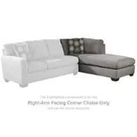 7020017 Ashley Furniture Zella - Charcoal Raf Corner Chaise