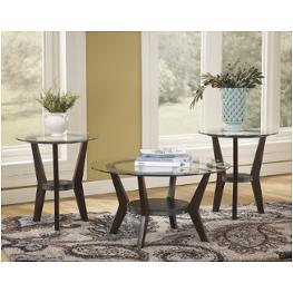 T210-13 Ashley Furniture Fantell - Dark Brown Living Room Furniture Occasional Table Set