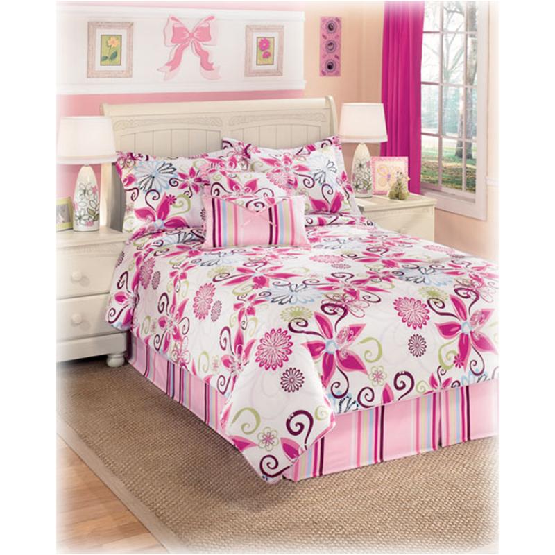 Q218005q Flower Power - Petal Ashley Furniture Bedding Comforter