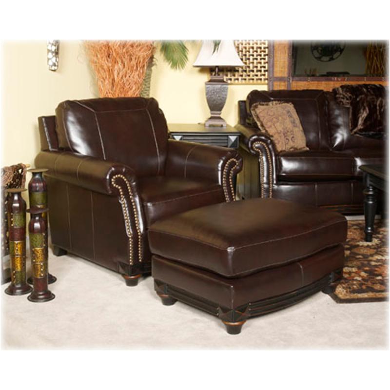 5690014 Ashley Furniture Collinsworth Place Durablend - Burgundy Living Room Furniture Ottoman