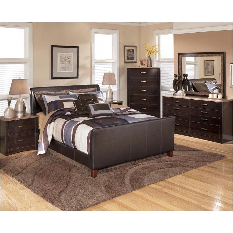 B465 82 Ck Ashley Furniture Stanwick Bed, King Upholstered Headboard And Footboard