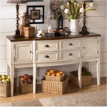 D583-60 Ashley Furniture Whitesburg - Brown/cottage White Dining Room Furniture Server