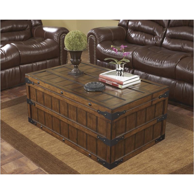 Ashley trunk deals coffee table