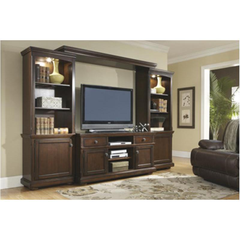 W697-33 Ashley Furniture Porter - Rustic Brown Home Entertainment Furniture Entertainment Center