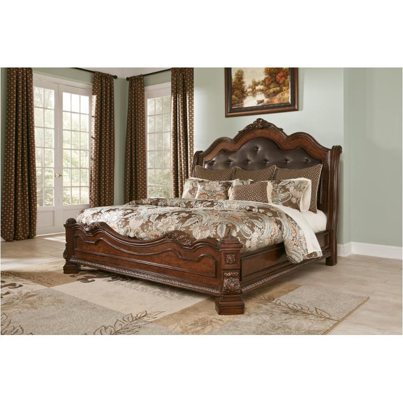 B705-57 Ashley Furniture Ledelle - Brown Queen Sleigh Bed