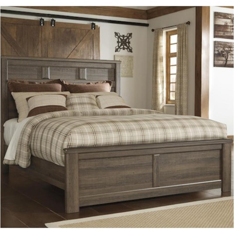 B251 57 Ashley Furniture Juararo Dark Brown Queen Panel Bed 4004