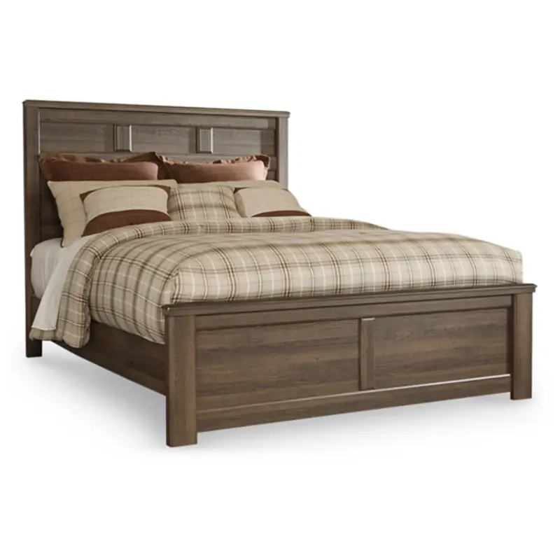 B251 57 Ashley Furniture Juararo Dark Brown Queen Panel Bed 5368