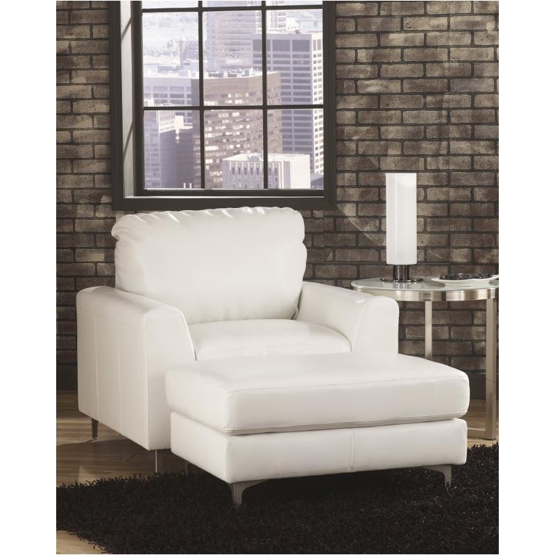 1870014 Ashley Furniture Kanoa Durablend - Snow Living Room Furniture Ottoman
