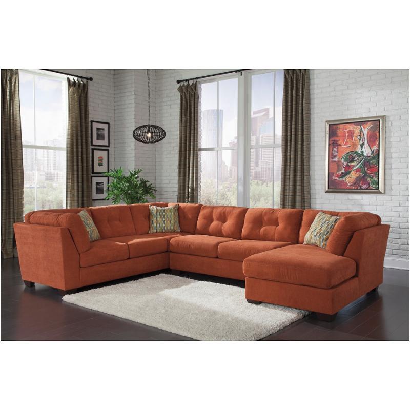 1970134 Ashley Furniture Delta City - Rust Armless Loveseat