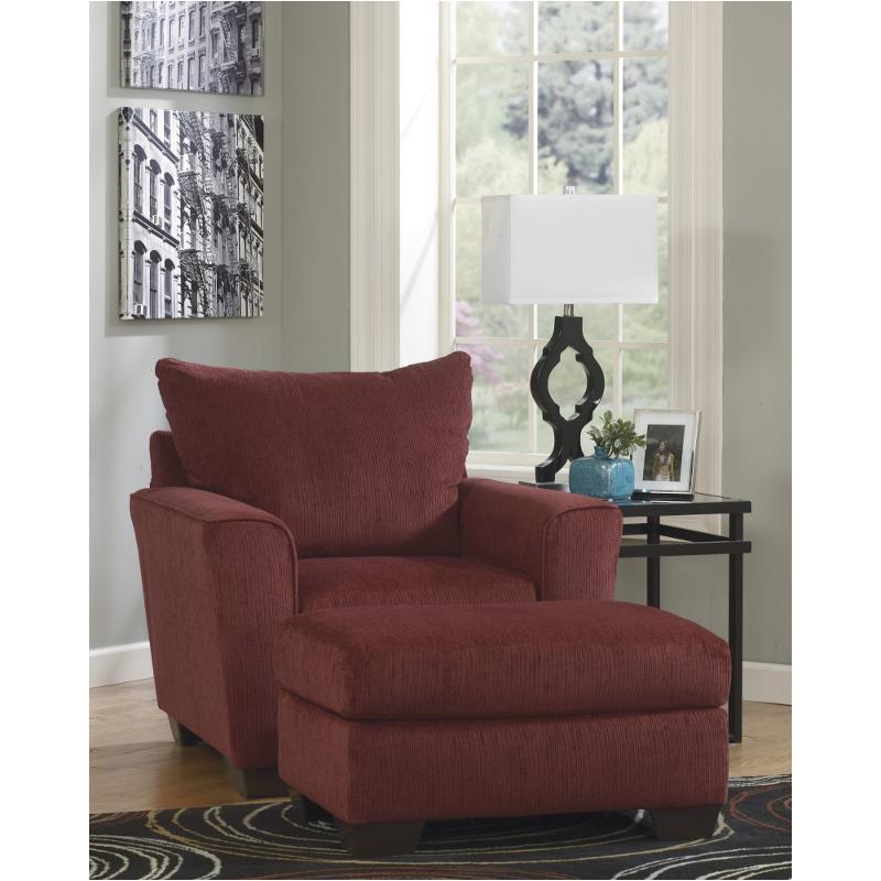 2690114 Ashley Furniture Brogain - Burgundy Living Room Furniture Ottoman