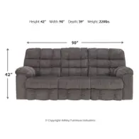 Acieona slate reclining sofa deals & loveseat