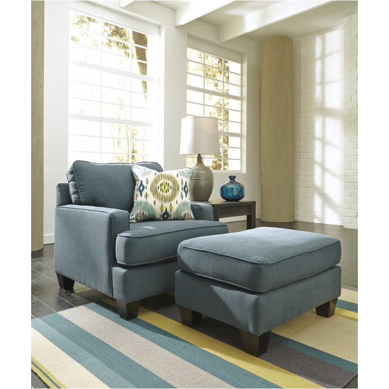 9660114 Ashley Furniture Brileigh - Teal Living Room Furniture Ottoman