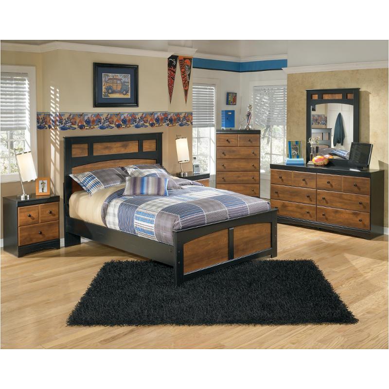 B136-86 Ashley Furniture Aimwell - Dark Brown Bedroom Furniture Bed