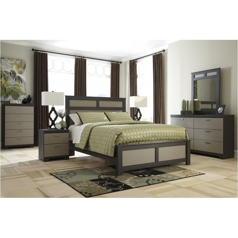 B142-57 Ashley Furniture Wellatown - Two-tone Bedroom Furniture Bed