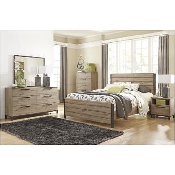 B298-57 Ashley Furniture Dexifield - Beige Brown Bedroom Furniture Bed