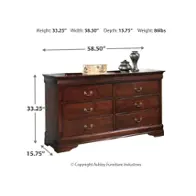 alisdair dresser dark brown Ashley Alisdair Dresser Brown