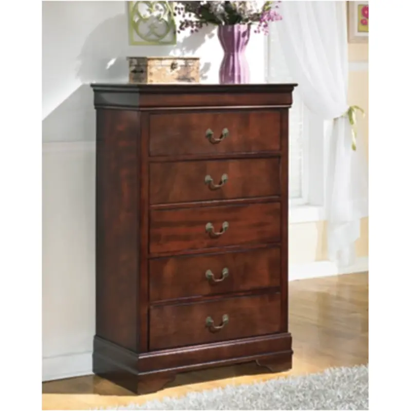 B37646 Ashley Furniture Alisdair Dark Brown Five Drawer Chest