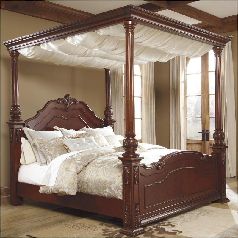 B698 72 Ashley Furniture Eastern King Poster Bed With Canopy
