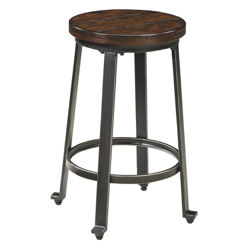 D307-124 Ashley Furniture Challiman - Rustic Brown Stool