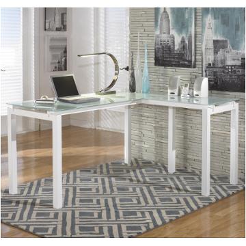 H410-24 Ashley Furniture Baraga - White Home Office Furniture Desk