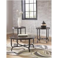 T238-13 Ashley Furniture Ferlin - Dark Brown Living Room Furniture Occasional Table Set