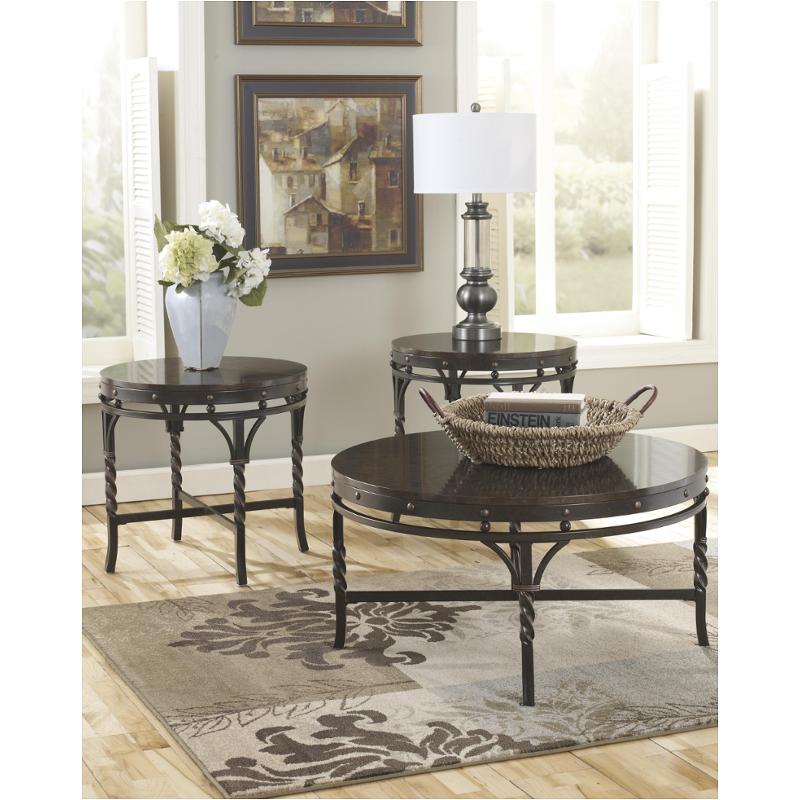 T265-13 Ashley Furniture Brindleton - Brown Living Room Furniture Occasional Table Set