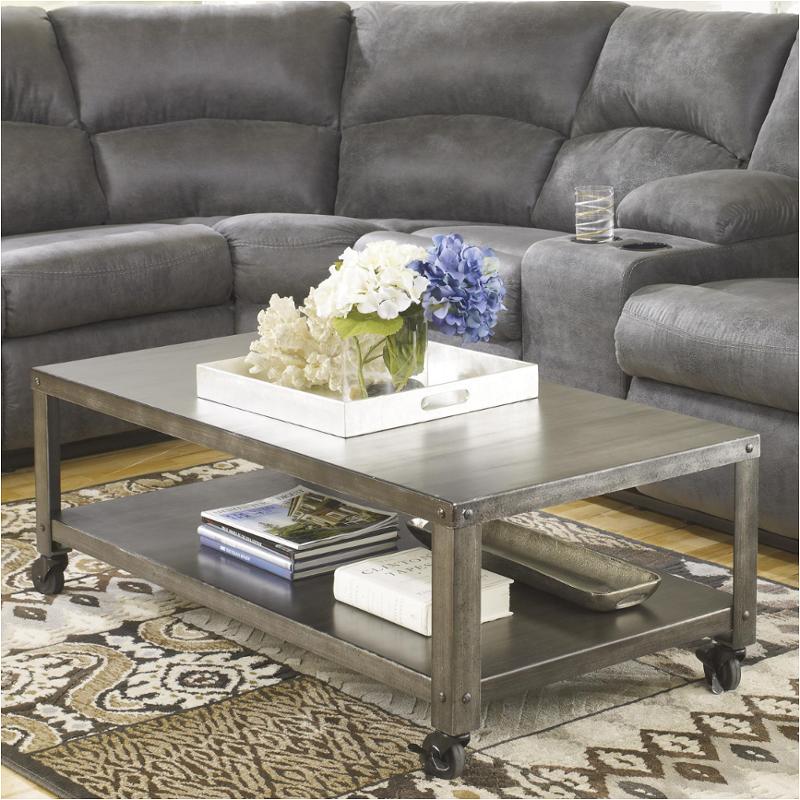T560-1 Ashley Furniture Hattney - Gray Living Room Furniture Cocktail Table