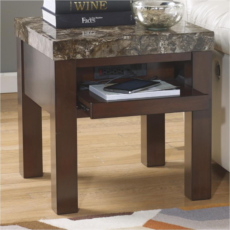 T687-2 Ashley Furniture Kraleene - Dark Brown Living Room Furniture End Table