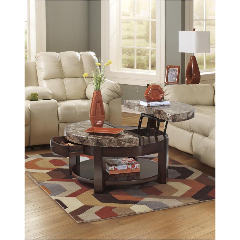 T687-8 Ashley Furniture Round Lift Top Cocktail Table