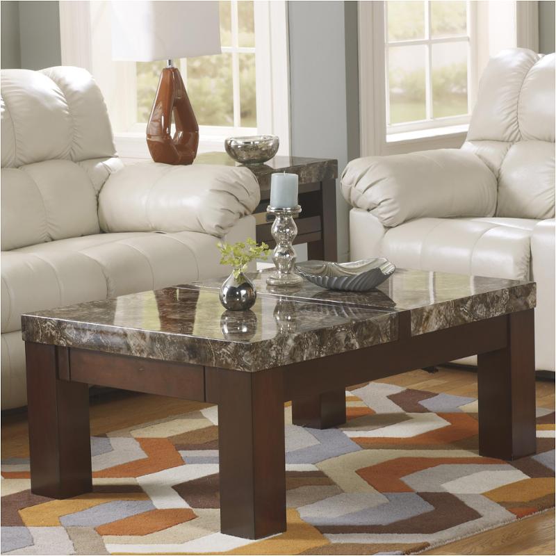 T687-9 Ashley Furniture Kraleene - Dark Brown Living Room Furniture Cocktail Table
