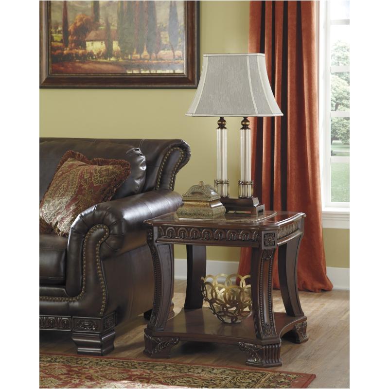 T705-2 Ashley Furniture Ledelle - Brown Living Room Furniture End Table