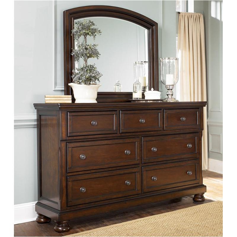 B69736 Ashley Furniture Porter Rustic Brown Mirror For Dresser