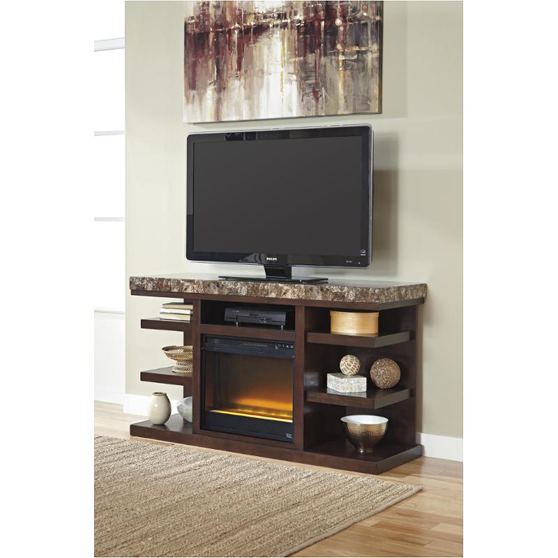 W687-68 Ashley Furniture Kraleene - Dark Brown Home Entertainment Furniture Fireplace