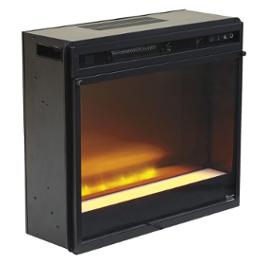 W100-02 Ashley Furniture Entertainment Accessories - Black Home Entertainment Furniture Fireplace
