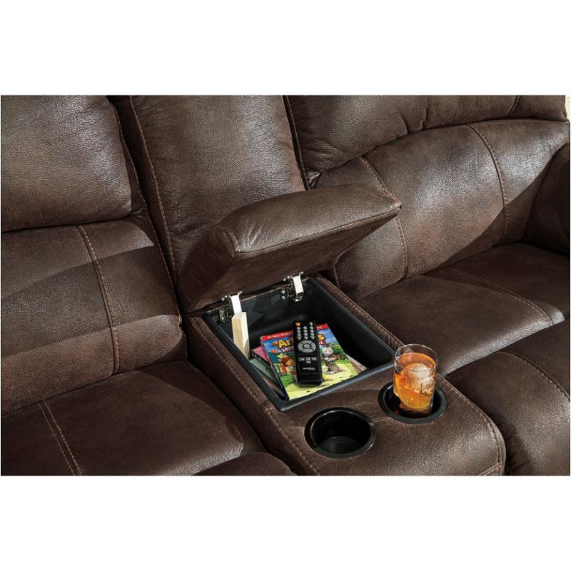 4290191 Ashley Furniture Glider Recline Power Loveseat With Con