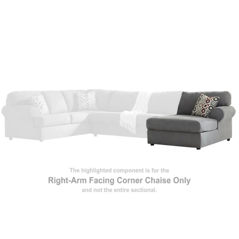 Jayceon steel chaise sectional deals by ashley furniture