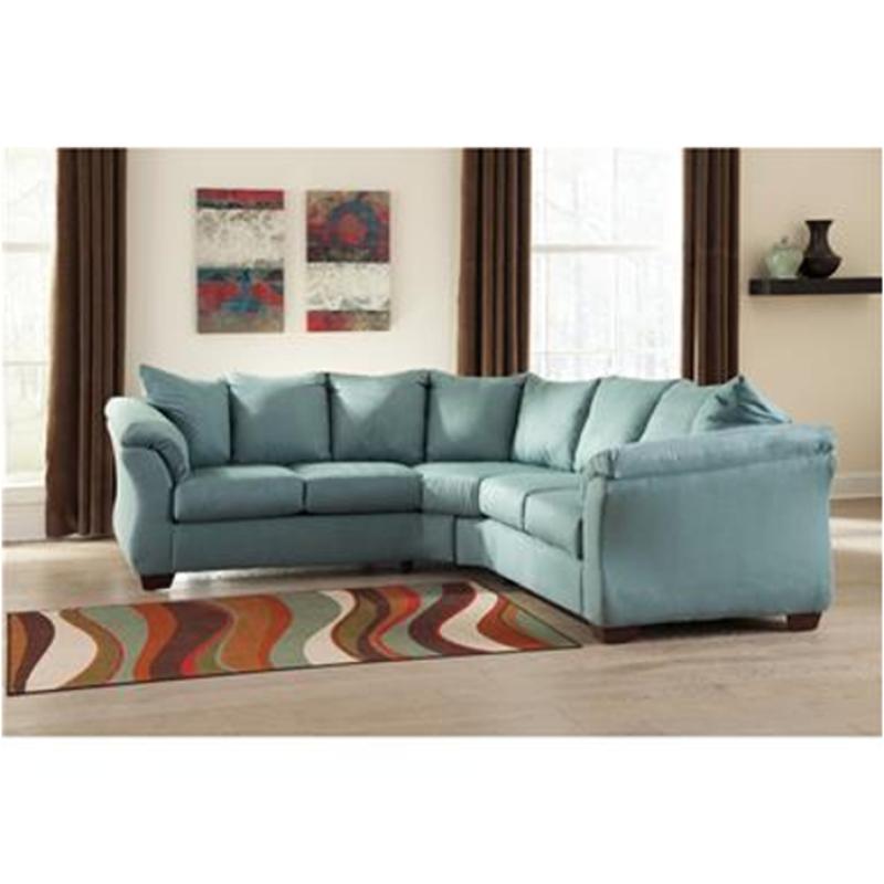 7500655 Ashley Furniture Darcy - Sky Living Room Furniture Sectional