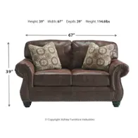 8000335 Ashley Furniture Breville - Espresso Loveseat