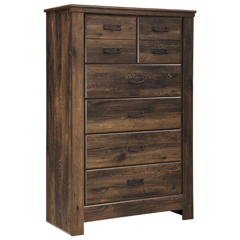 B246-46 Ashley Furniture Quinden - Dark Brown Bedroom Furniture Chest