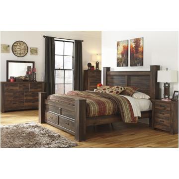 B246-66s-st Ashley Furniture Quinden - Dark Brown King Poster Bed