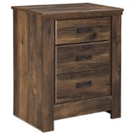 B246-92 Ashley Furniture Quinden - Dark Brown Bedroom Furniture Nightstand