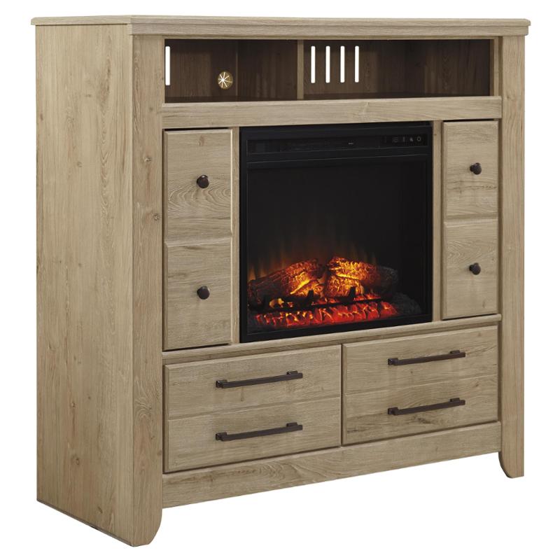 B26149 Ashley Furniture Media Chest With Fireplace Option